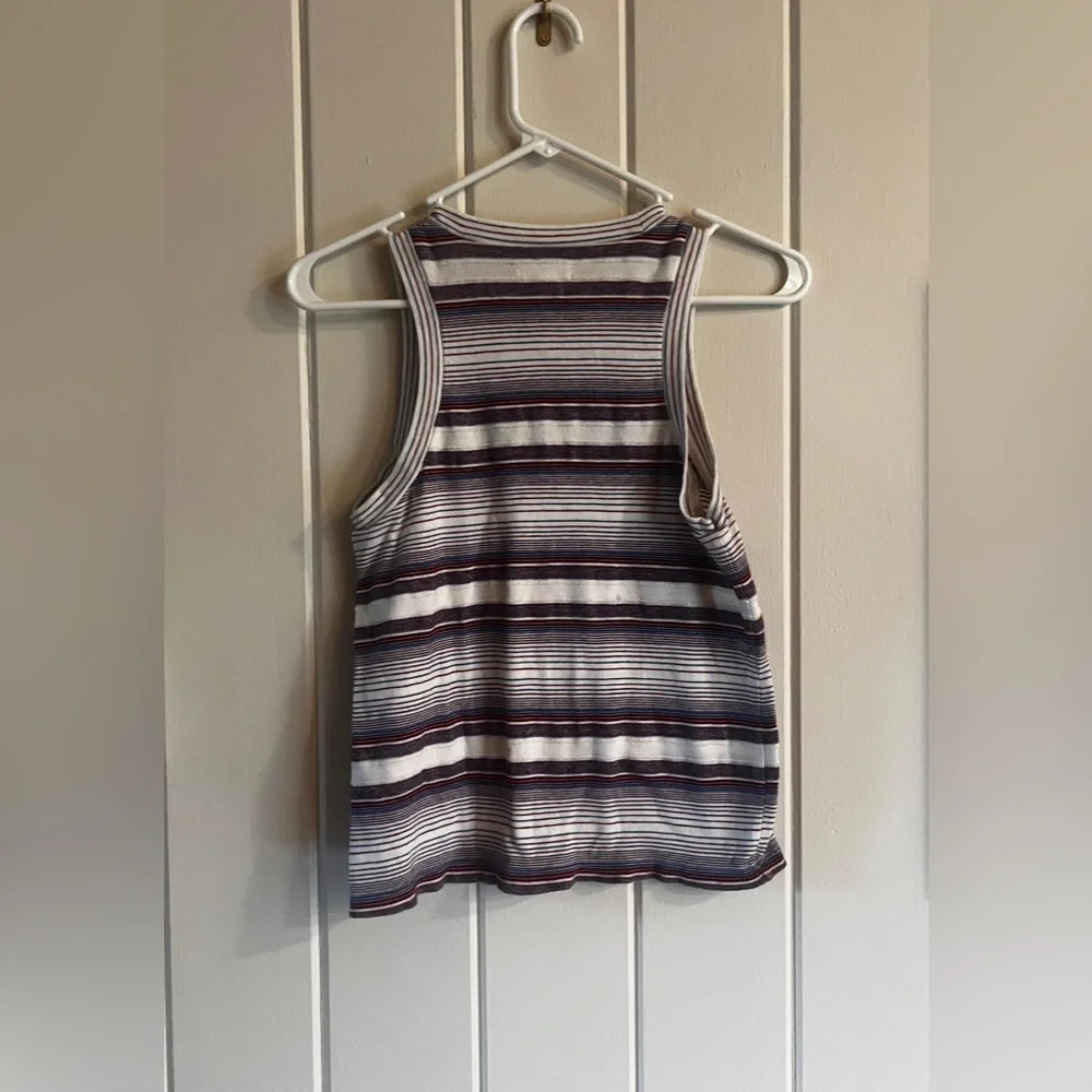Madewell XS tank top red white and blue slightly muted) colors, really cute - Picture 3 of 10